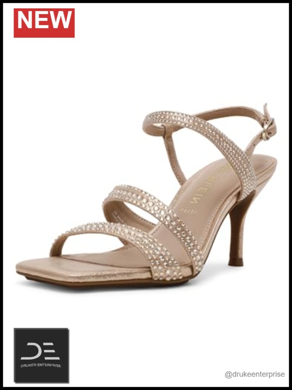 Anne Klein Sonoma-C Heeled Sandals Women's Gladiator Stiletto Slingback Open Toe